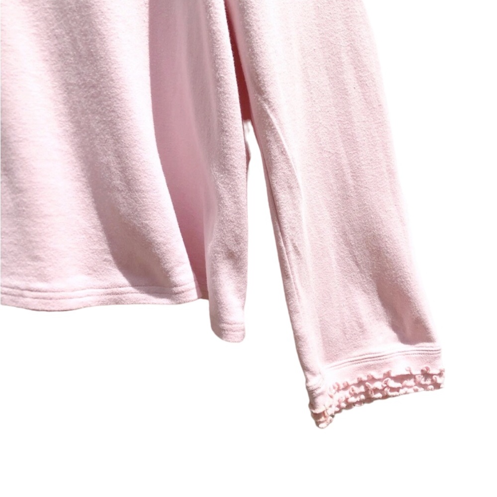 Joan Vass Open Front Pastel Pink Tuxedo Cardigan, Size 2X - Picture 5 of 16